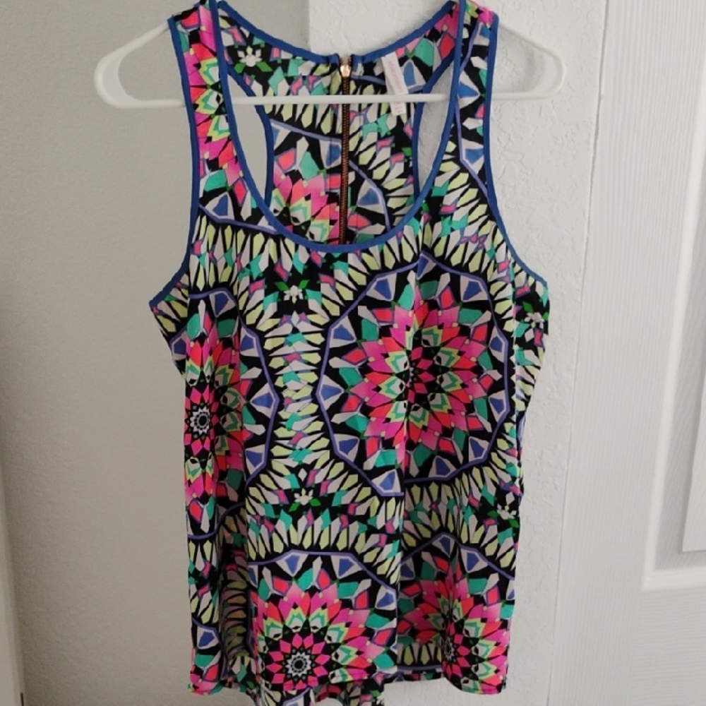 Xhilaration Pink Graphic Tank Top
